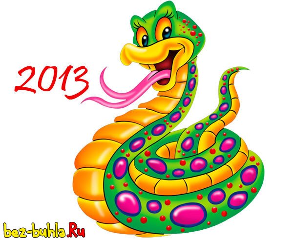 С новым 2013 годом змеи